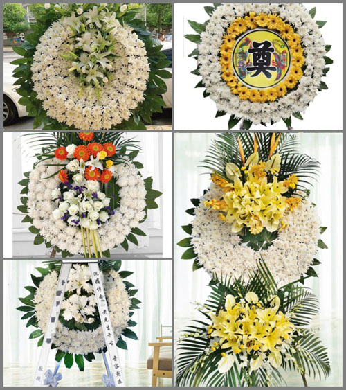 河南南阳新野县王庄镇前孙村花圈速递